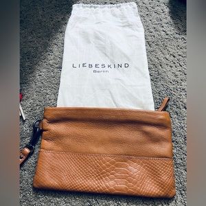 LIEBSKIND BERLIN SHIRIN Leather Clutch. Brown leather and in great shape.